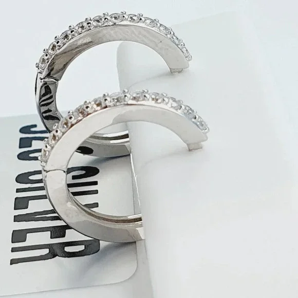 "925 Sterling Silver Cubic Zirconia Earrings, U19254900 - Picture 7 of 10